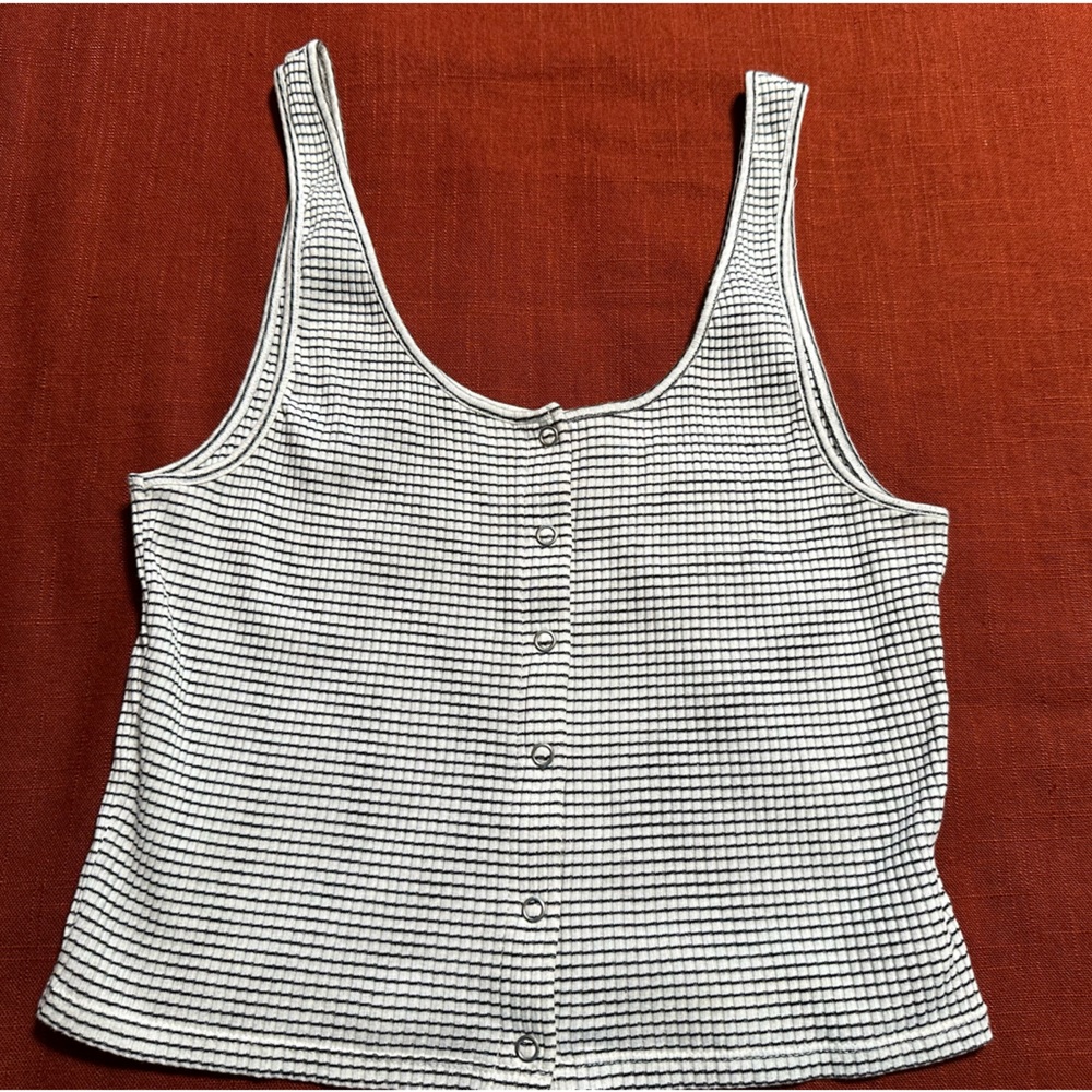Black and white striped top
